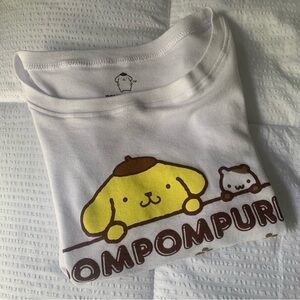pompompurin white cropped t-shirt